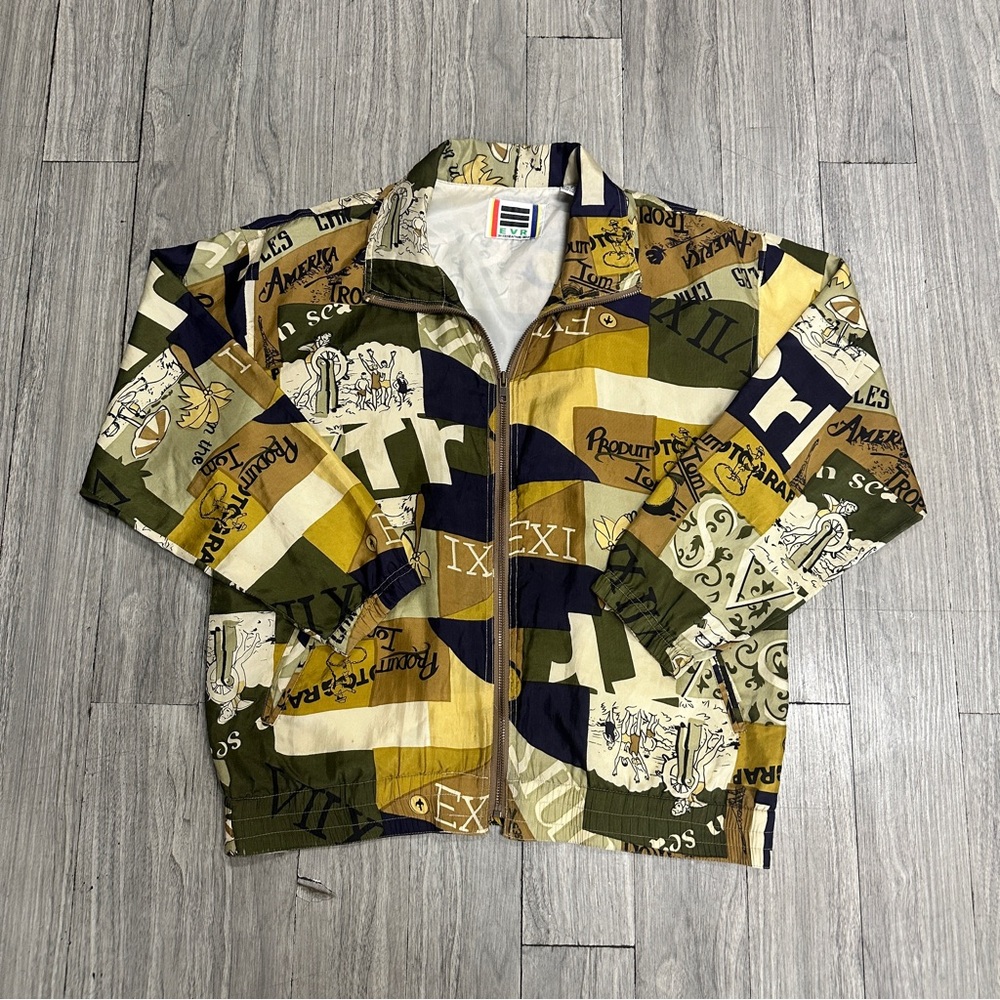 Vintage 90’s Silk Hip Hop Bomber AOP Print Jacket